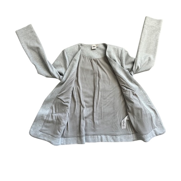 ASOS Collarless Heather Gray Knit Blazer LIKE NEW!! - Picture 9 of 12